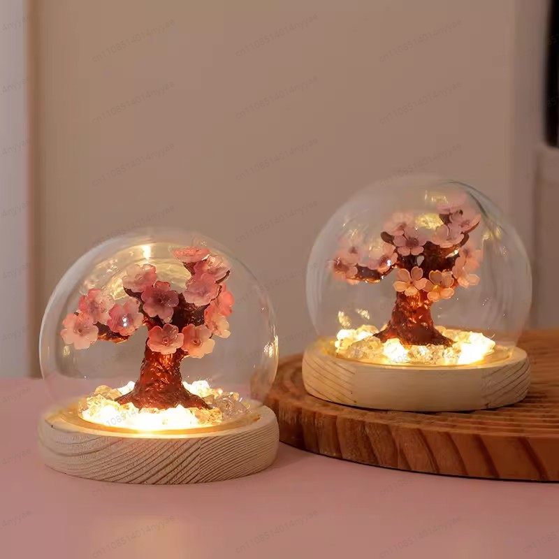 Unique Lighting Decor - DIY Cherry Blossom Tree Desk Lamp