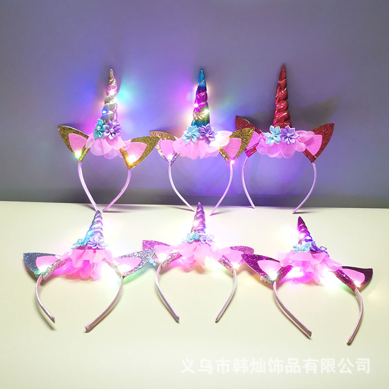 New Halloween Cute Unicorn Hea - Unique Lighting Decor recension och pris
