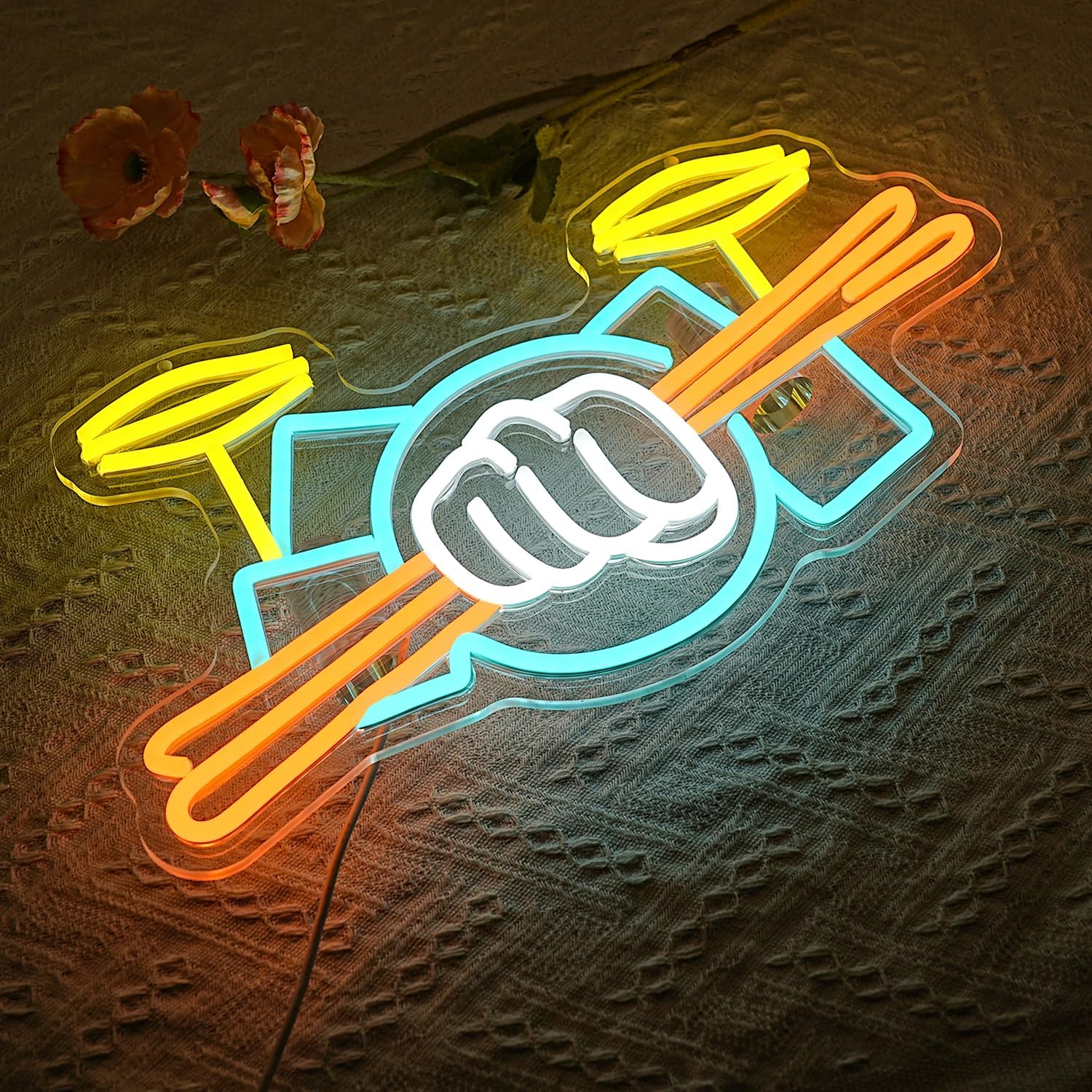 Drum Set Neon Sign USB Powered - Lighting Decor Items recension och pris