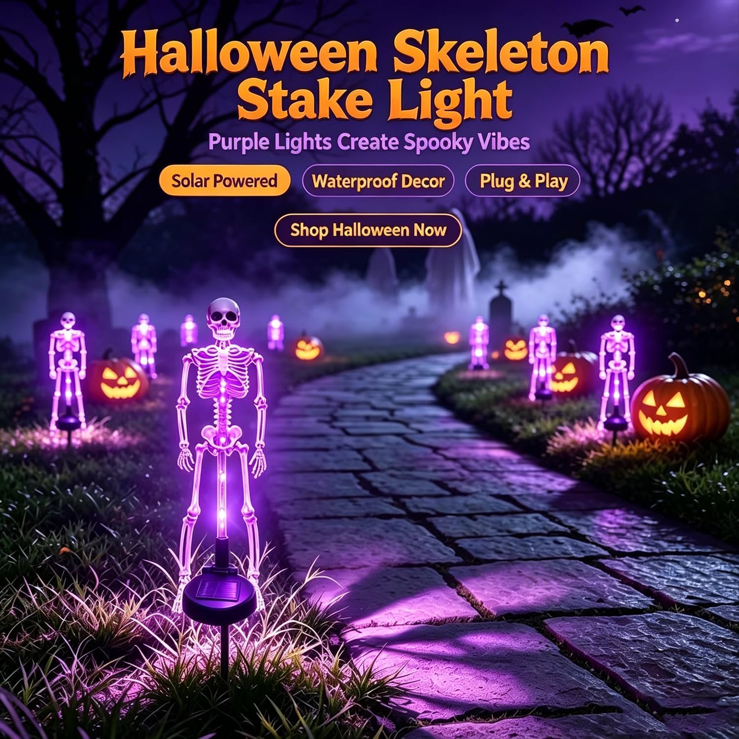 Halloween Skeleton Stake Light - Lighting Decor For House recension och pris