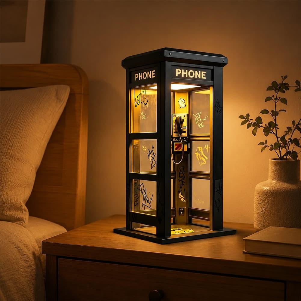 Retro Graffiti Phone Booth Tab - Decor Lighting Table Lamps recension och pris