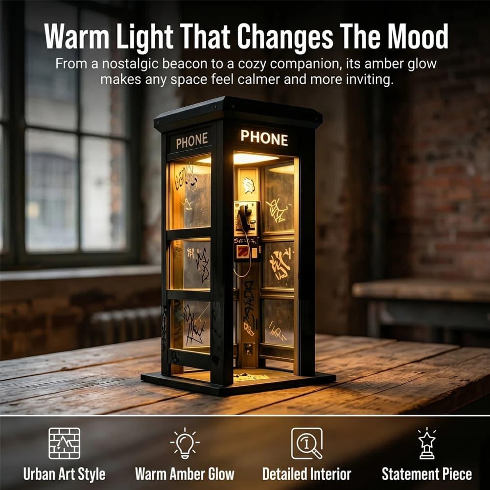 Retro Graffiti Phone Booth Tab - Decor Lighting Table Lamps recension och pris