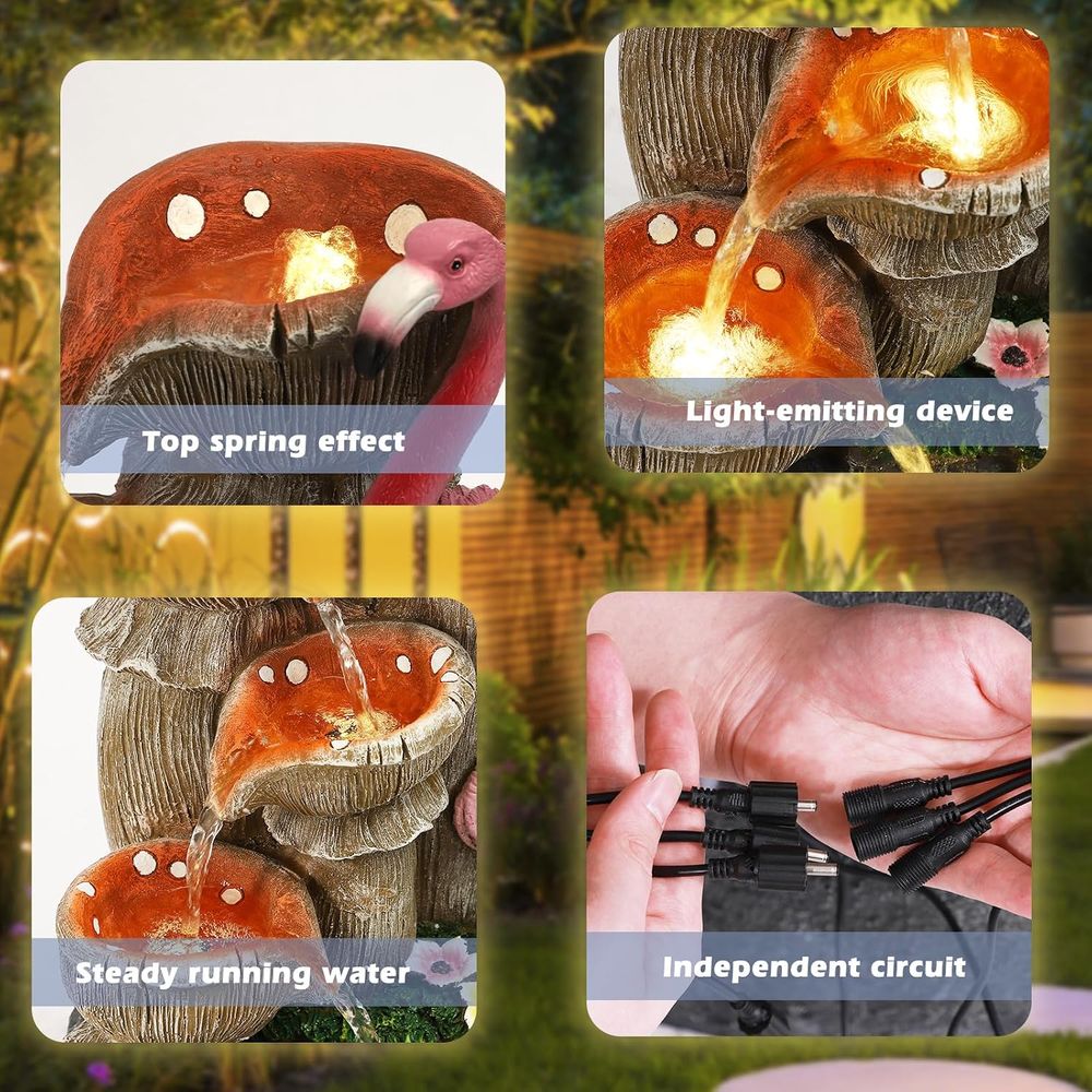 5 Tier Garden Waterfalls with  - Lighting Decor For House recension och pris