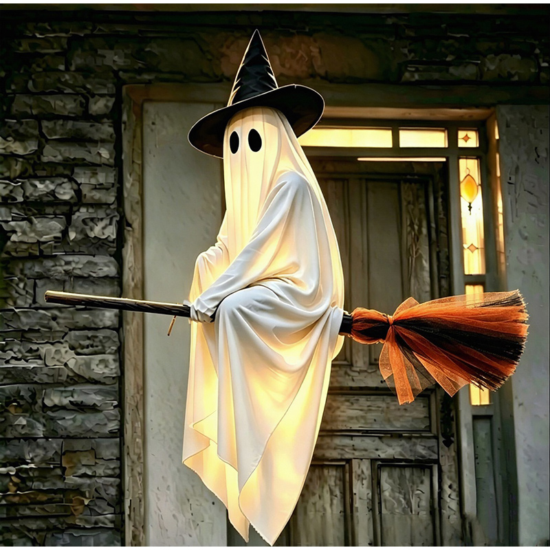 Halloween Flying Brooms And Gh - Lighting Decor For House recension och pris