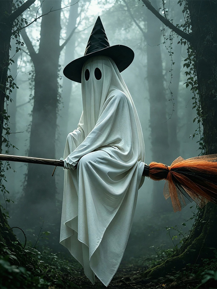 Halloween Flying Brooms And Gh - Lighting Decor For House recension och pris