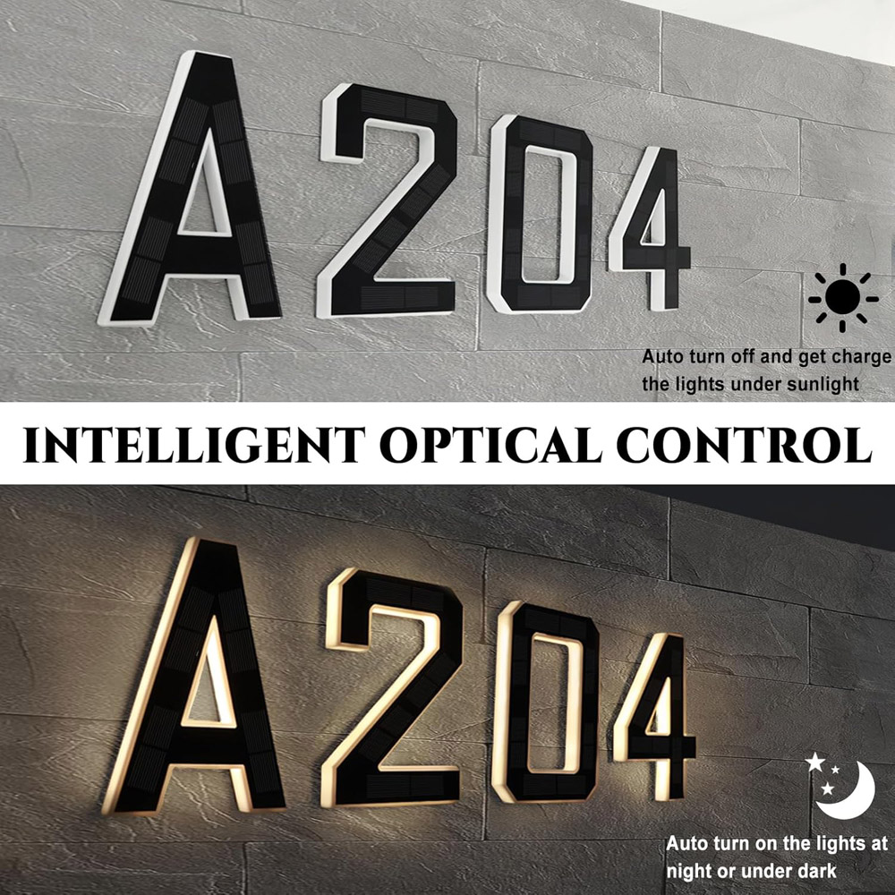 12cm Solar Outdoor House Numbe - Lighting Decor For House recension och pris