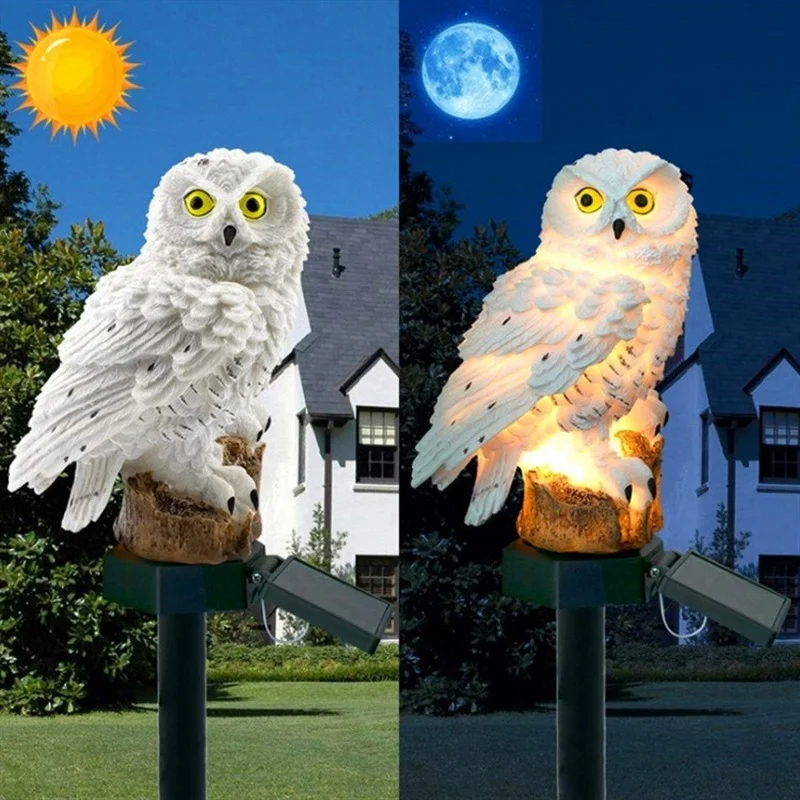 Solar Owl Statue Garden Light  - String Light Outdoor recension och pris