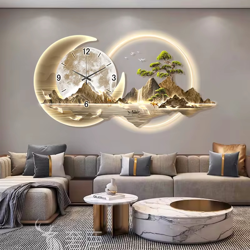 Fashion Luxury Clock Wall Chin - Lighting Home Decor Wall Clocks recension och pris