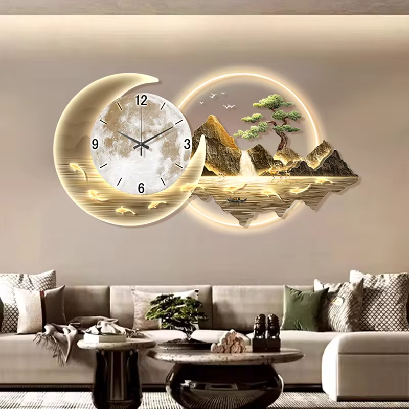 Fashion Luxury Clock Wall Chin - Lighting Home Decor Wall Clocks recension och pris