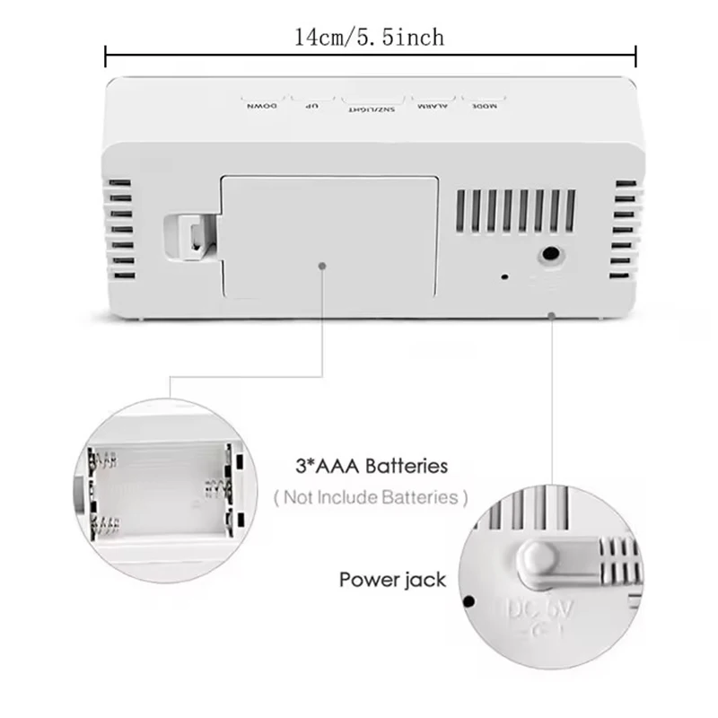 1Pc White Digital Clock LED Mi - Lighting Home Decor Wall Clocks recension och pris