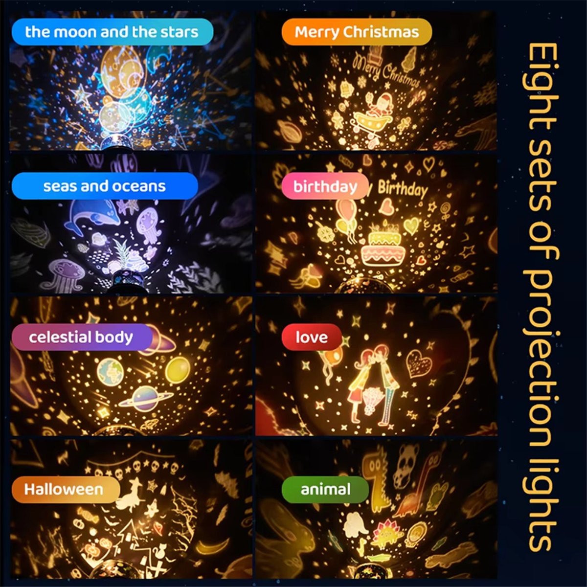 HOT! Cute Projector Night Ligh - Lighting Decorative recension och pris