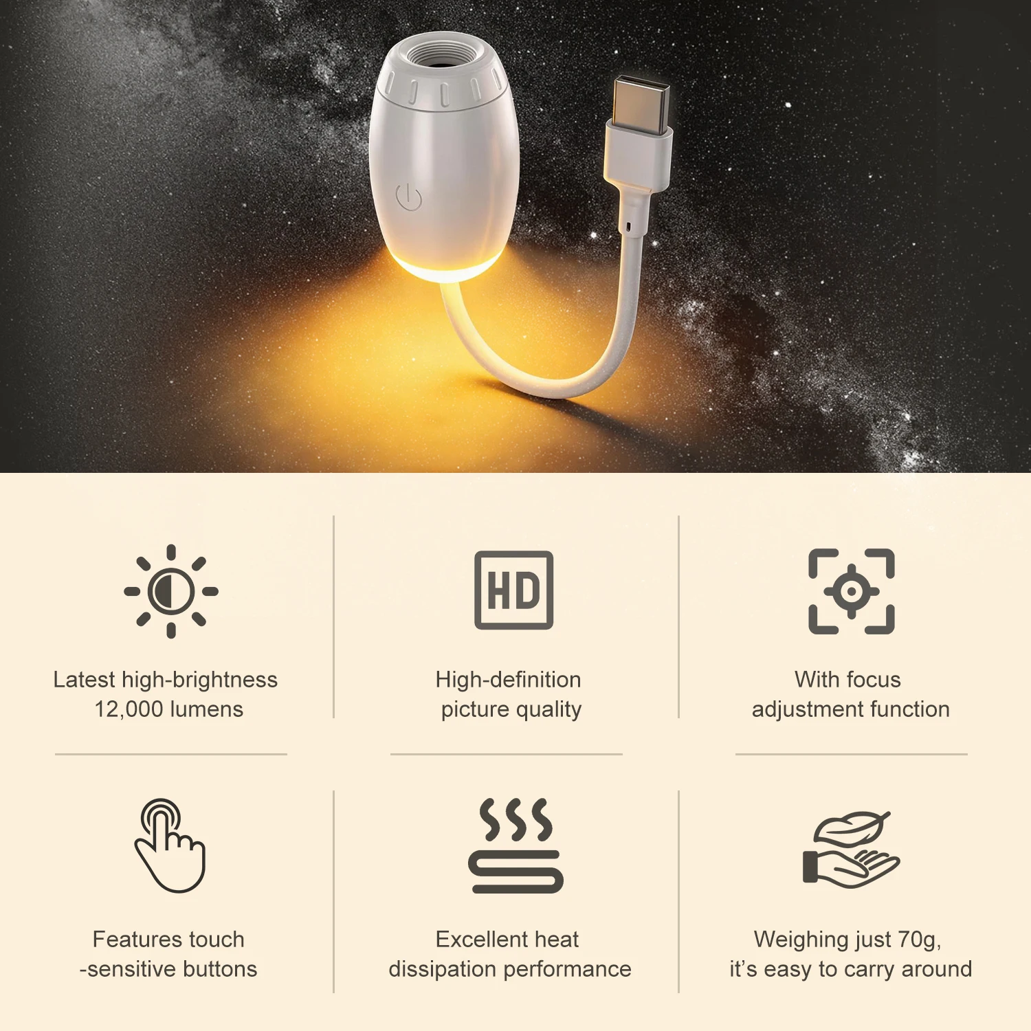 Mini Galaxy Star Projector Nig - Star Projector Night recension och pris