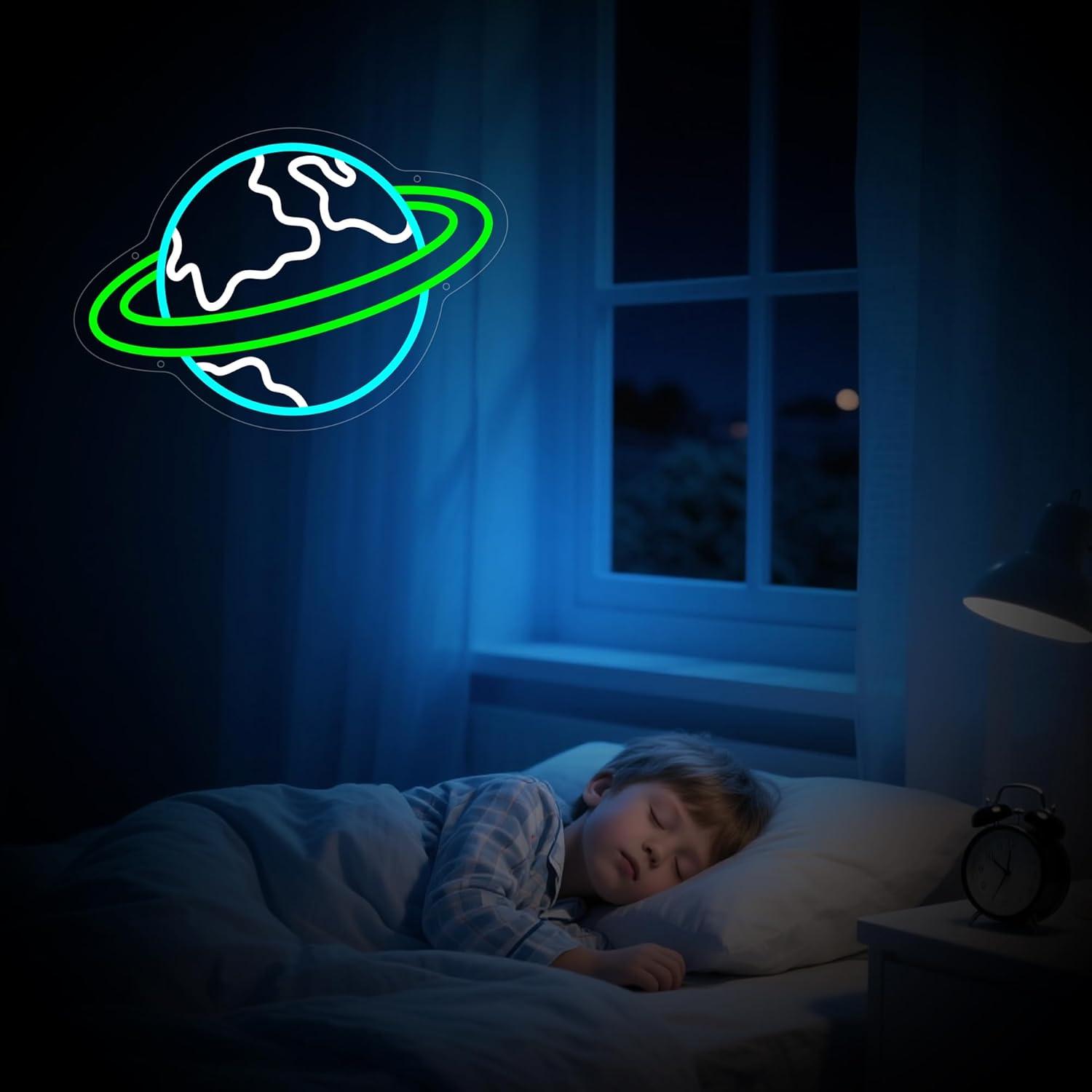 Earth Neon Sign Planet Dimmabl - Lighting Decor For Living Room recension och pris
