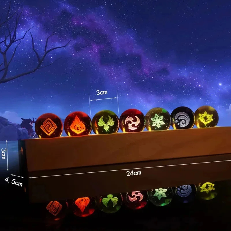 Game Genshin Impact Crystal Ba - Elements Lighting Decor recension och pris