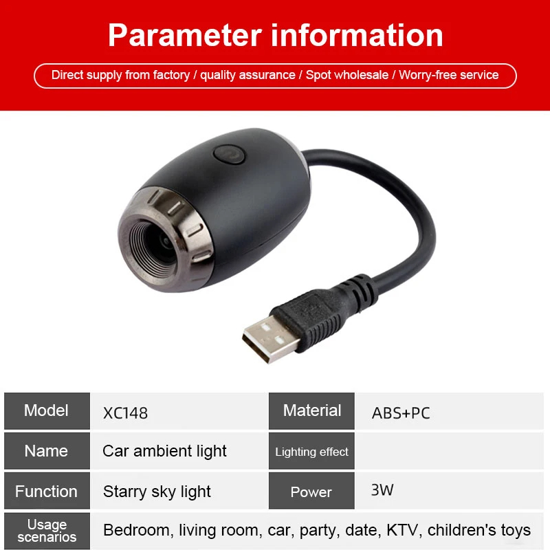 Car Interior Light Roof Star L - Star Projector Night recension och pris
