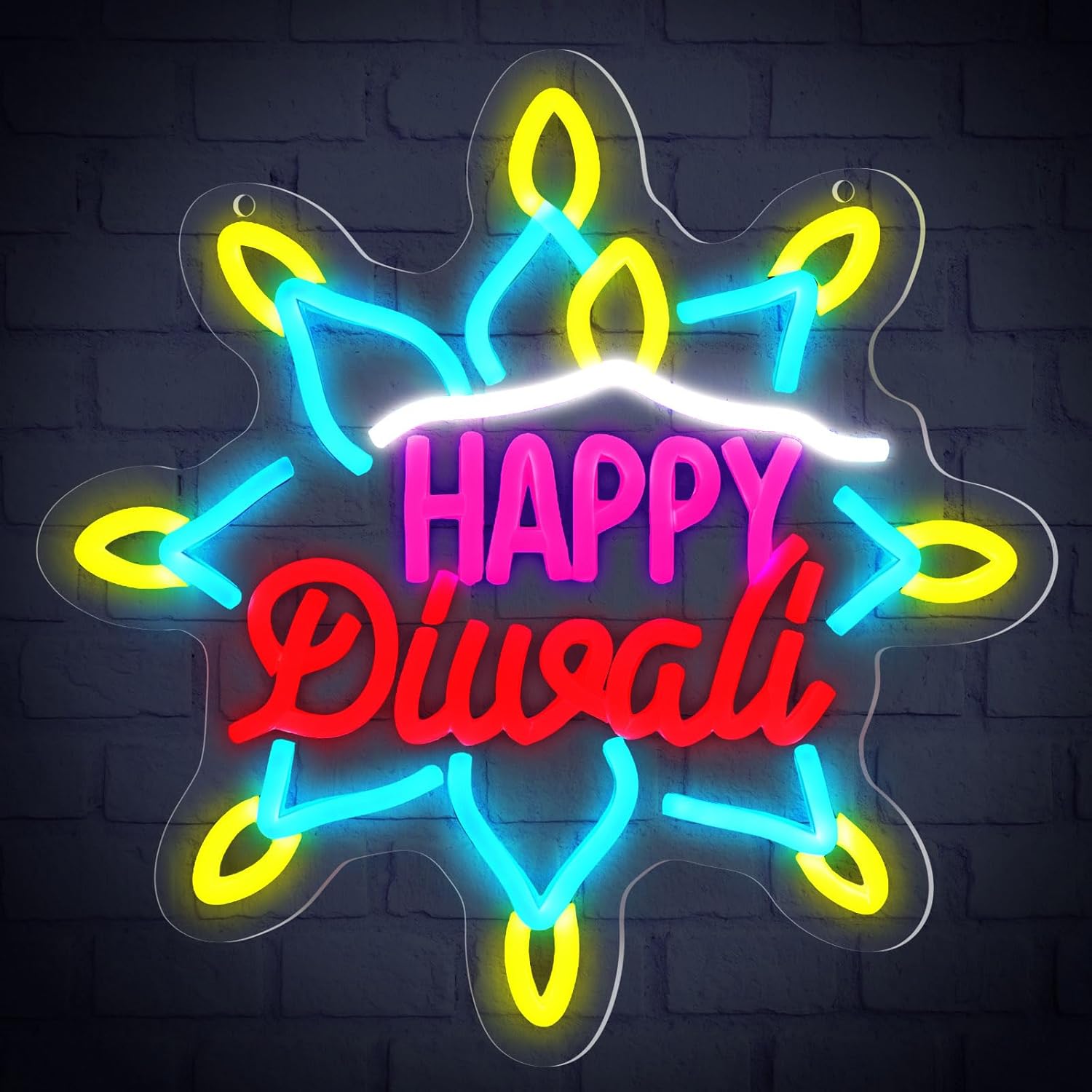 Happy Diwali Neon Sign LED Mar - Decor Lighting India recension och pris