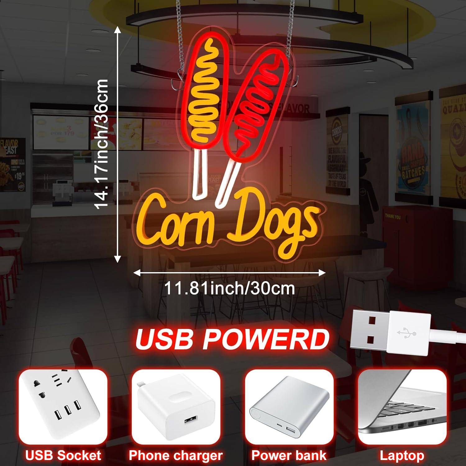 Corn Dog Neon Sign Snack USB D - Lighting Decor Wedding recension och pris