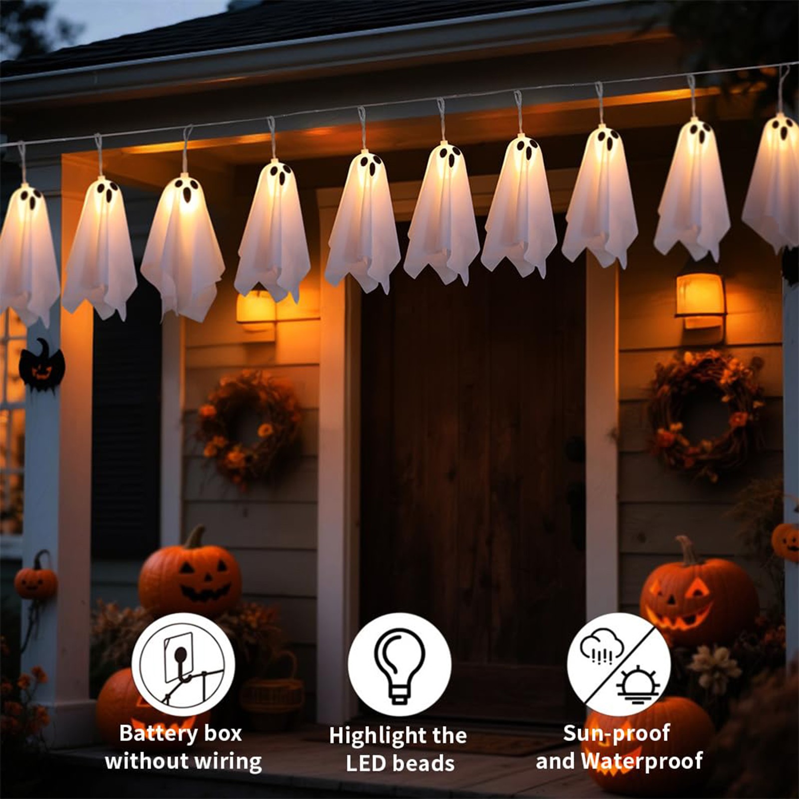 Haunted House Decor Halloween  - Lighting Decor For House recension och pris