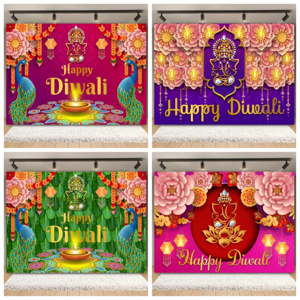 Happy Diwali Festival Backdrop - Lighting Decoration For Diwali recension och pris